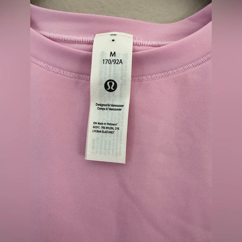 NEW - Lululemon - Wundermost Ultra-soft Nulu Crewneck T-Shirt - Vital Pink - Picture 11 of 14